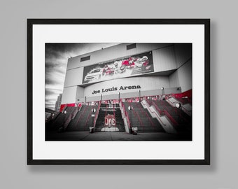 Detroit Photography, Detroit Red Wings, Joe Louis Arena, Hockey, Hockeytown, Urban Photography, Michigan, Detroit Photo Print