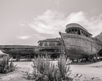 Boat Photography, Mexico, Ensenada, Landscape Photo Print