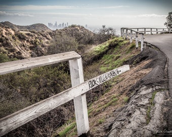 Fotografia della California, Los Angeles, Mount Lee, stampa fotografica di Hollywood