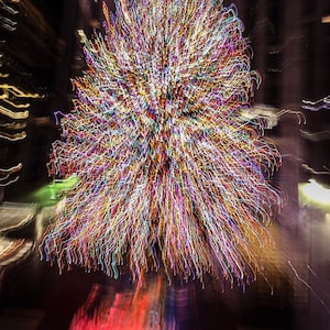 Abstract Photography New York, Night Photography, Rockefeller Tree, Rockefeller Center, Rockefeller Plaza, Christmas Tree, NYC Photo Print