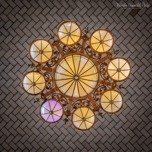 Abstract Photography, Chandelier, Ellis Island, Abstract Photo Print