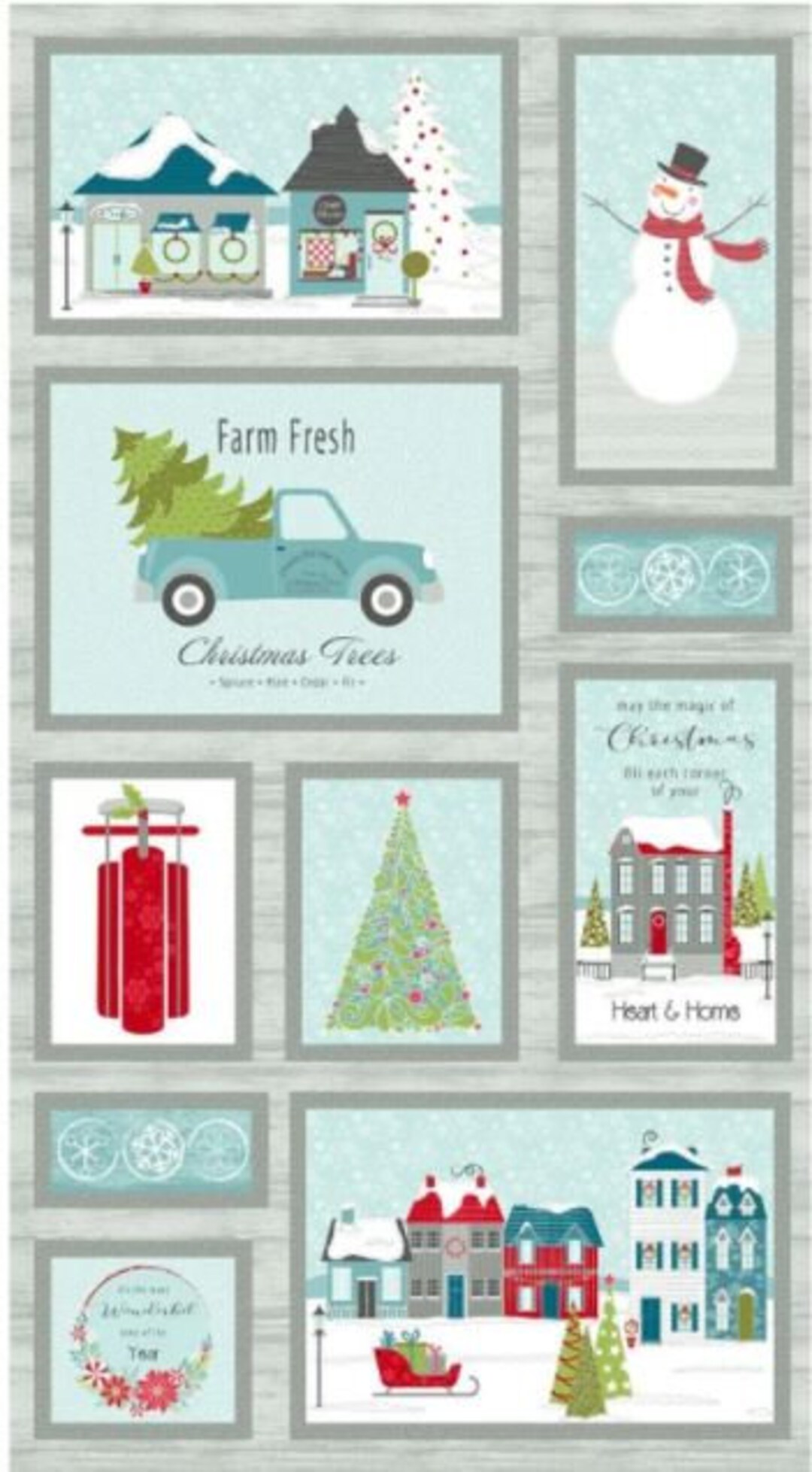 Heart and Home Fabric Panel by Cherry Guidry, 24 X 44 14 Etsy