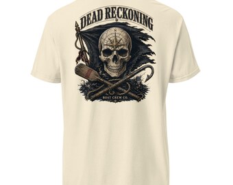 Dead Reckoning Shirt, Jolly Roger Nautical Tee, Compass Skull Shirt, Boat Crew Co. Sailor Lore
