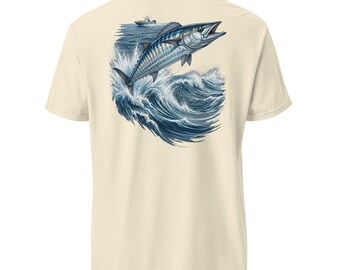 Wahoo Fishing Shirt, Offshore Angler, Coastal Boat Crew Tee