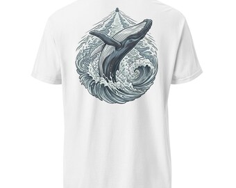 Humpback Whale Shirt, Coastal Ocean Graphic Tee, Whale Watching Marine Life