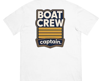 Captain Shirt, Boat Crew Nautical Stripe Tee, Maritime Apparel