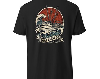 Trawler Graphic Tee, Nautical Long Range Cruiser Boat Shirt