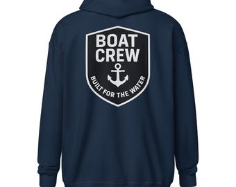 Anchor Logo Sweatshirt, Nautical Crewneck, Boat Crew Co Sweatshirt, Coastal Boating Sweatshirt