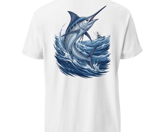 Striped Marlin Shirt, Offshore Fishing Shirt, Billfish Tee, Boat Crew Co Tides & Tails