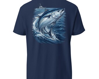 Bluefin Tuna Shirt, Offshore Fishing Shirt, Nautical Apparel, Boat Crew Co Tides & Tails Tee