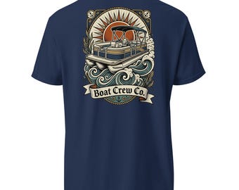 Pontoon Boat Life Graphic Tee, Nautical Boating Shirt, Comfort Colors