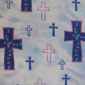 Crosses from How Sweet the Sound Collection by Micki Pace Williams for Quilting Treasures.  Fabric by the Yard #2125