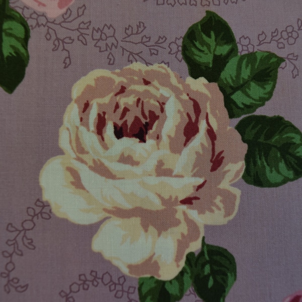 Pink Roses from the GiGi Rose Collection. by Stoff Fabrics   Quilt or Craft Fabric.   Fabric by the Yard.