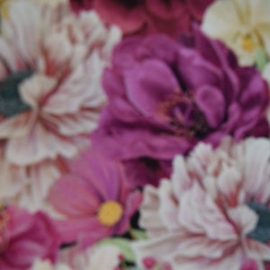 Pink Floral from the Midnight Garden by Danielle Leone from Wilmington Prints. Fabric by the Yard #2716
