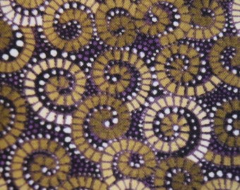 Wavy Brown Circles from the Way Under Collection by Oasis Fabric