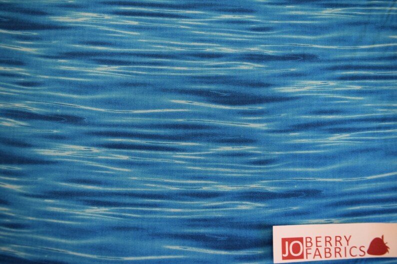 Water Fabric From Landscape Medley by Elizabeth Studio Quilt Etsy