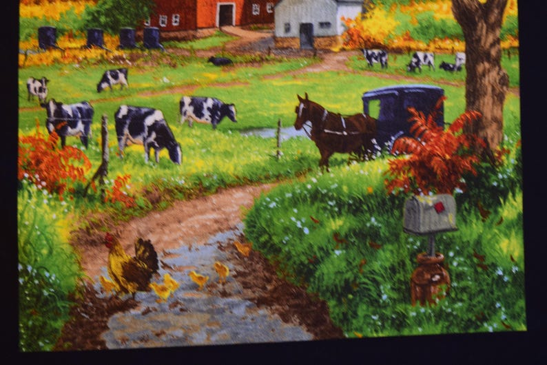 Farm Scene Panel by Blank Quilting. Panel #2883 - Etsy
