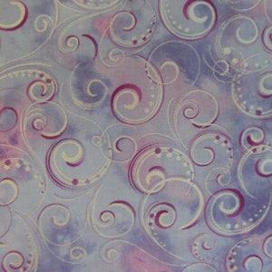 Swirls from the Pearl Splendor Collection by Greta Lynn for Benartex, Quilt or Craft Fabric, Fabric by the Yard. image 1