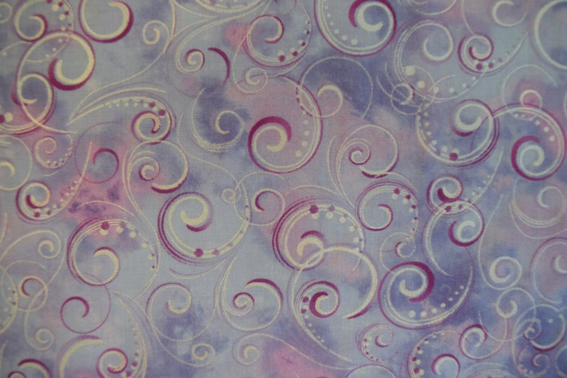 Swirls from the Pearl Splendor Collection by Greta Lynn for Benartex, Quilt or Craft Fabric, Fabric by the Yard. image 1