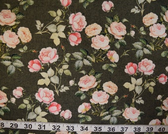 Ramblin' Rose from the Rosa Linda Collection by Michael Miller. Fabric by the yard.