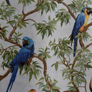 Parrots from the Born Free Collection by Fabri-Quilt, Quilt or Craft Fabric, Fabric by the Yard.