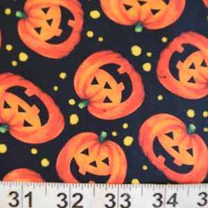 Jack &#39;O&#39; Lanterns from the Tricks and Treats Collection by Gina Jane for Quilting Treasures. Fabric by the Yard #2419