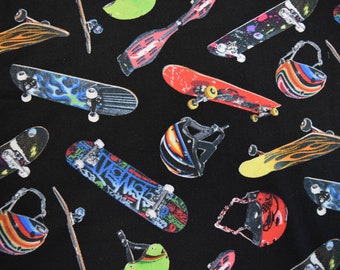Skateboards from the Sports Collection by Elizabeth Studio. Fabric by the Yard #1858