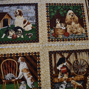 Dog Pillow Panel from The Four Paws Collection by Fabri - Quilt. Panel #2418