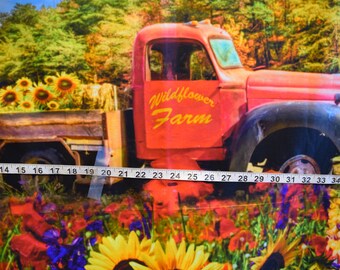 Wildflower Farm Panel by David Textiles. Panel #2373