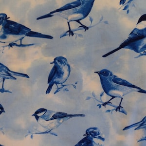 Blue Birds from Birds by Timeless Treasures. Fabric by the Yard #2344