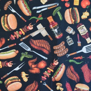 Bar-B-Q Fixins from the Order Up Collection by Dan Morris for Quilting Treasures. Fabric by the Yard #2420