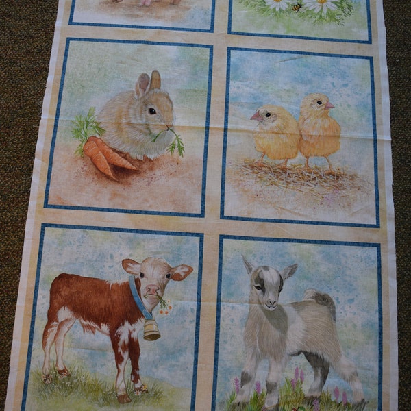 Barnyard Babies Panel by Clint Eager for PB Textiles