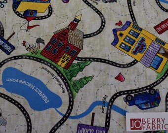 Row by Row 2016, Travel by Debra Gabel for Timeless Treasures. Fabric by the Yard #1144