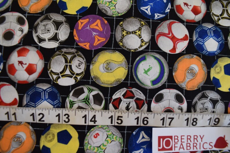 Soccer Ball Fabric, Soccer Balls from the Sports Collection by Elizabeth Studio, Quilt or Craft Fabric, Fabric by the Yard. image 3