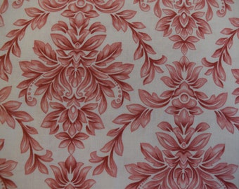 Pink Blossom Damask from the Bouquet of Roses Flower House Collection by Debbie Beaves for Robert Kaufman Fabrics