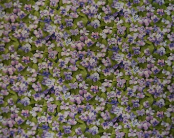 Violets from the Landscape Medley Group by Elizabeth Studio.   Fabric by the Yard,  JoBerry Fabrics.