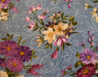 Flower Clusters from Master Piece by Wing and a Prayer for Timeless Treasures. Fabric by the yard.