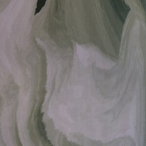 May include: Abstract painting with swirling shades of green and white. The colors blend together to create a soft, ethereal effect.