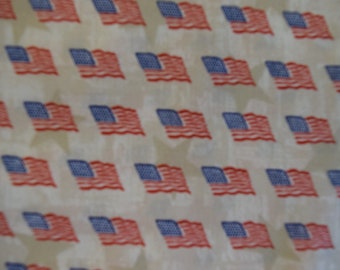 Small American Flags from the We the People Collection by Whistler Studio for Windham. Fabric by the yard