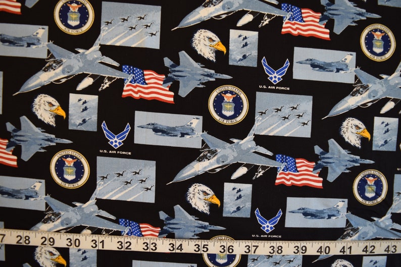 Air Force Military Prints by Sykel Enterprises. Quilt or Craft Fabrics, Fabric by the Yard, JoBerry Fabrics. image 4