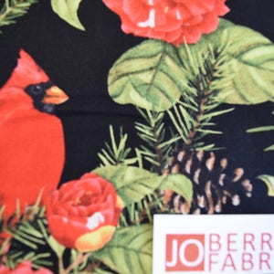 Cardinals from Christmas in the Wildwood Collection by Nancy Mink for Wilmington Prints.  Fabric by the Yard #1260