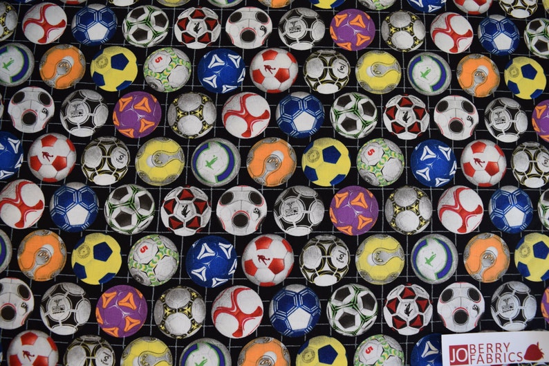 Soccer Ball Fabric, Soccer Balls from the Sports Collection by Elizabeth Studio, Quilt or Craft Fabric, Fabric by the Yard. image 2