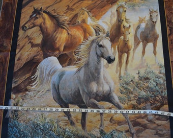 Horse Panel from Independence Pass Collection by Persis Clayton Weirs for Springs Creative Fabric. Fabric by the Panel.