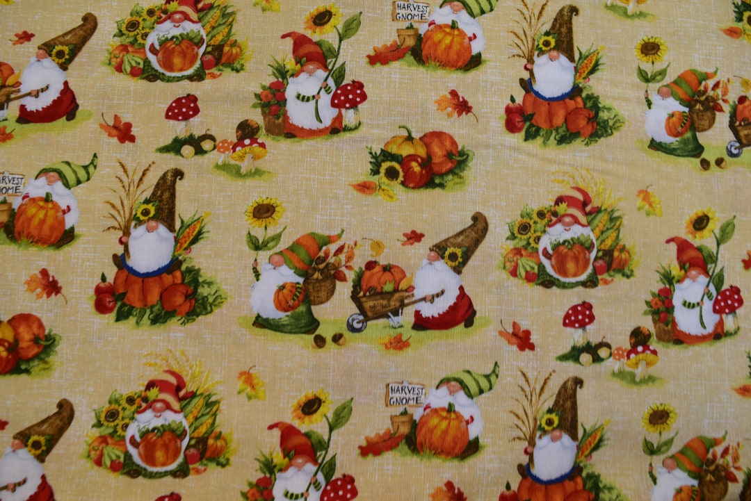 Fall Gnomes From the Gnome-kin Patch Collection by Wilmington Prints ...