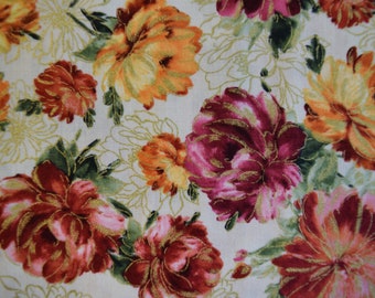 Mixed Flowers from the fleur Collection by Timeless Treasures. Fabric by the Yard #2369