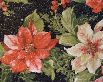 Poinsettias from the Sparkle, Shine, and Glitter Collection for Moda