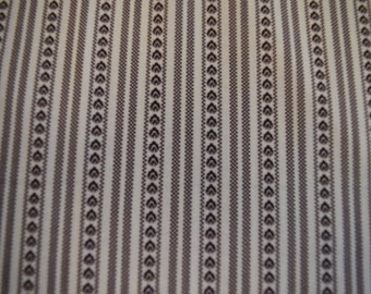 Brown Ticking Stripe, Prairie Homestead Collection by Benartex. Cotton Fabric by the Yard #1696