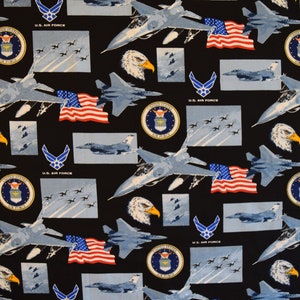 Air Force Military Prints by Sykel Enterprises. Quilt or Craft Fabrics, Fabric by the Yard, JoBerry Fabrics. image 2