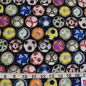 Soccer Ball Fabric, Soccer Balls from the Sports Collection by Elizabeth Studio, Quilt or Craft Fabric, Fabric by the Yard. image 4