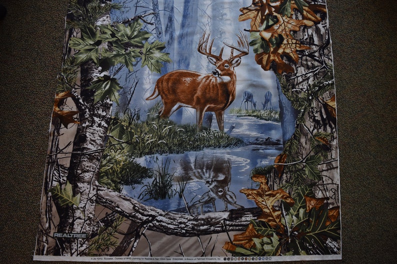 Deer Panel by Jay Kemp for A surprise price is realized Online limited product Real Craft or and Tree Quilt Skyel.